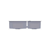 Настольная мойка MIXLINE PRO 72x40, 3 мм, 2-х чашевая, выпуск 3 1/2, 22 см, с сифоном, черный графит 547241