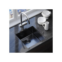 Подстольная мойка MIXLINE PRO 50x50, 3 мм, выпуск 3 1/2, 20 см, с сифоном, черный графит 547228