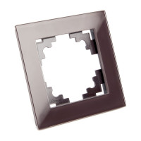 1-местная рамка STEKKER серия Катрин, стеклянная, GFR00-7001-04, шоколад 39535