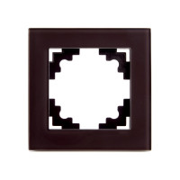 1-местная рамка STEKKER серия Катрин, стеклянная, GFR00-7001-04, шоколад 39535