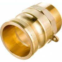 Камлок типа F (ниппель; наружная резьба BSP; 50 мм-2"; латунь) TITAN LOCK TL200FBR