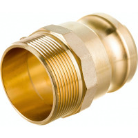 Камлок типа F (ниппель; наружная резьба BSP; 50 мм-2"; латунь) TITAN LOCK TL200FBR