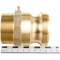 Камлок типа F (ниппель; наружная резьба BSP; 50 мм-2"; латунь) TITAN LOCK TL200FBR