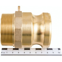 Камлок типа F (ниппель; наружная резьба BSP; 50 мм-2"; латунь) TITAN LOCK TL200FBR