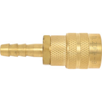 Быстроразъемное соединение D ISO 6150 B (рапид "мама" - елочка 1/4"; латунь) TITAN LOCK TL2DFH-B