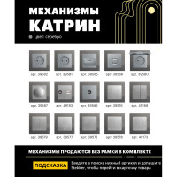 Горизонтальная 4-местная рамка STEKKER серия Катрин, стеклянная, GFR00-7004-06, графит 39542