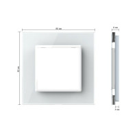 Рамка для розетки LIVOLO 1 пост, цвет белый, стекло BB-C7-SR-11