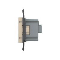 Электрическая розетка LIVOLO с заземлением защитными шторками 16A, цвет золотой механизм VL-C7-C1EU-13