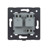 Электрическая розетка LIVOLO с заземлением защитными шторками 16A, цвет золотой механизм VL-C7-C1EU-13