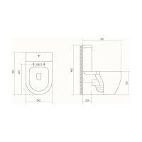 Напольный безободковый унитаз Aquatek 590x375x790 мм 00000096344