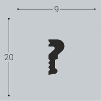 Молдинг bello deco XPS М 2 20x9 мм 00-00004622