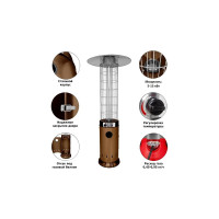 Уличный газовый обогреватель Aesto античный коричневый A-08Т