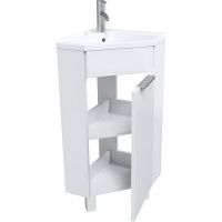 Тумба с раковиной в ванную 1Marka Penta 37x37Н 1д. напольная Белый глянец Ц0000001635