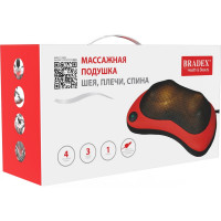 Массажная подушка BRADEX ШЕЯ, ПЛЕЧИ, СПИНА, красная KZ 0474