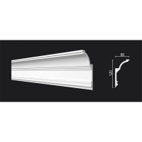 Карниз потолочный ударопрочный влагостойкий под покраску Decor-Dizayn 120x60x2000мм DD517