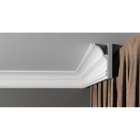 Карниз потолочный ударопрочный влагостойкий под покраску Decor-Dizayn 120x60x2000мм DD517