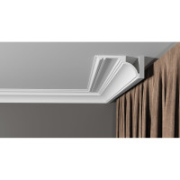 Карниз потолочный ударопрочный влагостойкий под покраску Decor-Dizayn 120x60x2000мм DD517