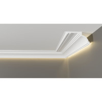 Карниз потолочный ударопрочный влагостойкий под покраску Decor-Dizayn 120x60x2000мм DD517