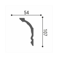 Потолочный плинтус Де-Багет Декор ДП 37/120 00-00002013