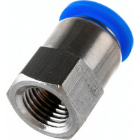 Фитинг металлический 12 мм - внутренняя резьба 1/4" Pegas pneumatic 5213