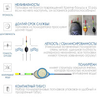 Поплавки Salmo БЕРИ И ЛОВИ в тубусе, 5 шт. 9600GOFISHING-SET
