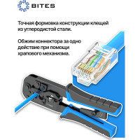 Обжимные клещи для обжима коннекторов 5bites 8P, 6P, 4P фиксатор и зачистка LY-T5684R