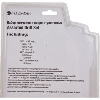Набор ступенчатых метчиков и сверл Forsage 6 предметов 49037 F-44731