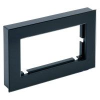 Горизонтальная 2-местная рамка STEKKER без перемычки, серия Катрин, стеклянная, GFR00-7012-05, черный 39571