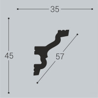 Карниз bello deco XPS К 7 45x35 мм 00-00004639