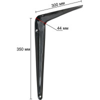 Кронштейн жестяной VORMANN 300x350x44 мм, цвет: черный лак, 00150 300 LS