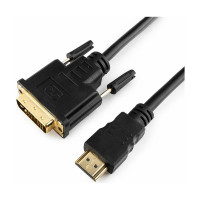 Кабель Cablexpert HDMI-DVI 19M/19M 7.5м singlelink медь, черный, позолоченные разъемы, экран CC-HDMI-DVI-7.5MC