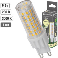 Светодиодная лампа TDM ELECTRIC G9, 9 Вт, 230 В, 3000 К, SMD, 21,5x70,5 мм SQ0340-0228