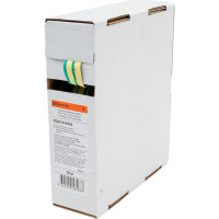 Термоусаживаемая трубка TDM ELECTRIC ТУТнг 10/5 желто-зеленая в коробке (10 м/упак) SQ0518-0428