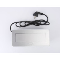Выдвижной встраиваемый блок розеток Inrior на 2 EURO розетки 2 USB-A, TORO-22-80