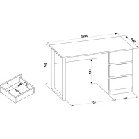 Письменный стол СОКОЛ дуб делано СПм-205 00-00009789