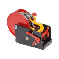 Ручная малая лебедка ЦМК ЛРМ-1.5(500) барабанная, трос 6.2 мм х 20 м L0023