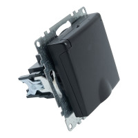 1-местная розетка STEKKER с крышкой с защитными шторками, механизм с заземлением, Катрин, GLS16-7112-05, черный 39608