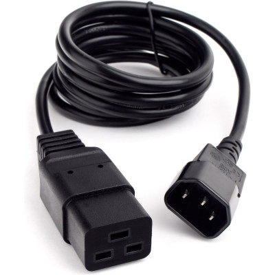 Кабель питания Cablexpert 1.8м, C14-C19, 3x1 кв.мм, черный, с заземлением PC-189-1-1