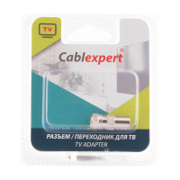Переходник Cablexpert F папа / TV папа, блистер APL-MTVM-01