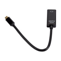 Переходник Cablexpert mini DisplayPort - HDMI 4K 20M/19F кабель 15см черный A-mDPM-HDMIF4K-01