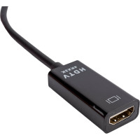 Переходник Cablexpert mini DisplayPort - HDMI 4K 20M/19F кабель 15см черный A-mDPM-HDMIF4K-01