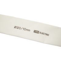 Термоусаживаемая трубка TDM ELECTRIC ТУТнг 20/10 белая в коробке (10 м/упак) SQ0518-0443