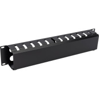 Кабельный органайзер Cabeus 2U с крышкой, металлический, JB07-2U-BK