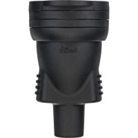 Кабельная розетка duwi c заземлением 16A с крышкой IP44 каучук черная 27456 8