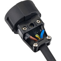 Кабельная розетка duwi c заземлением 16A с крышкой IP44 каучук красная 27457 5