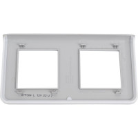 Горизонтальная рамка Legrand пластиковая Mosaic 2x2 модуля Алюминий 079304L