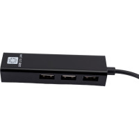Сетевая карта 3хпортовый USB разветвитель 5bites USB2.0 RJ45 100мегабит 10см UA2-45-06BK