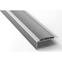 Порог угловой антискользящий алюминиевый ЛУКА (57,7х27 мм, 1,8 м, Без окраса) УТ000023732