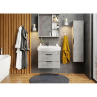 Подвесная тумба с раковиной Onika Девис 65 бетон чикаго 106546