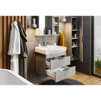 Подвесная тумба с раковиной Onika Девис 65 бетон чикаго 106546